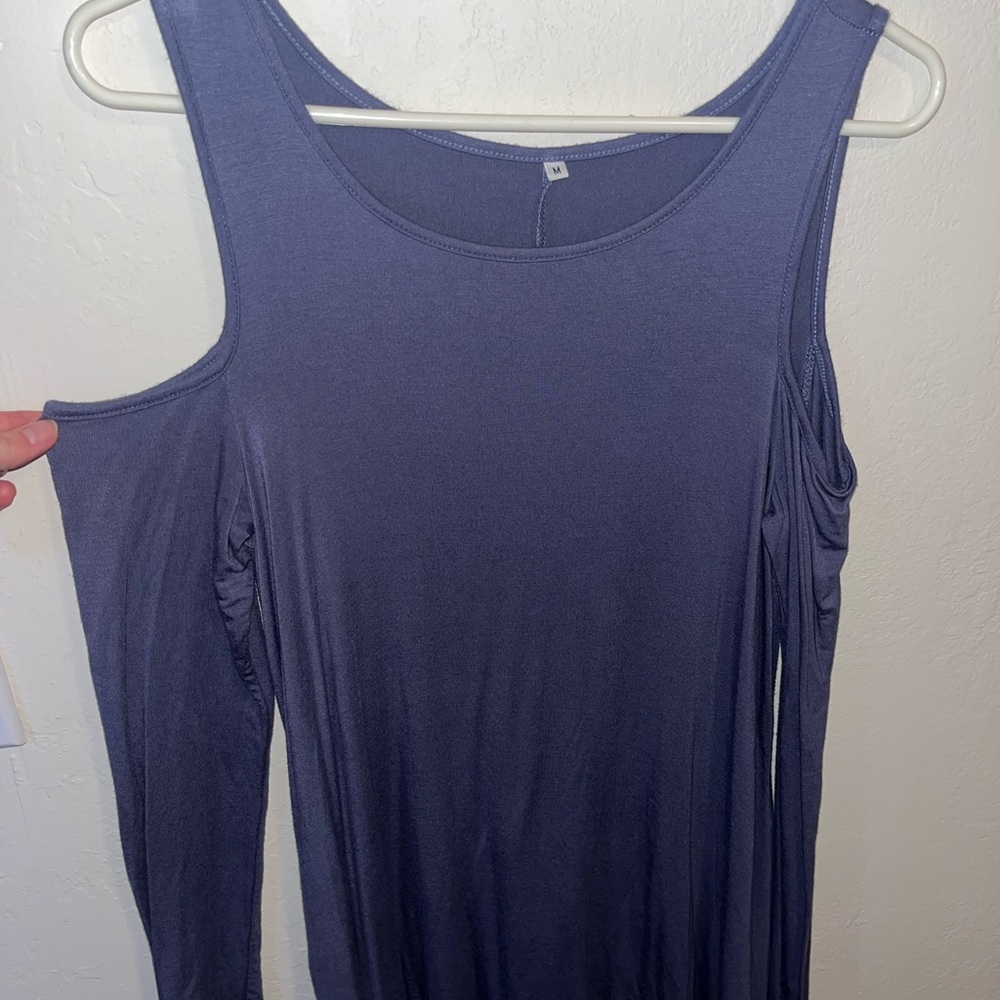 Blue/purple long sleeve dress